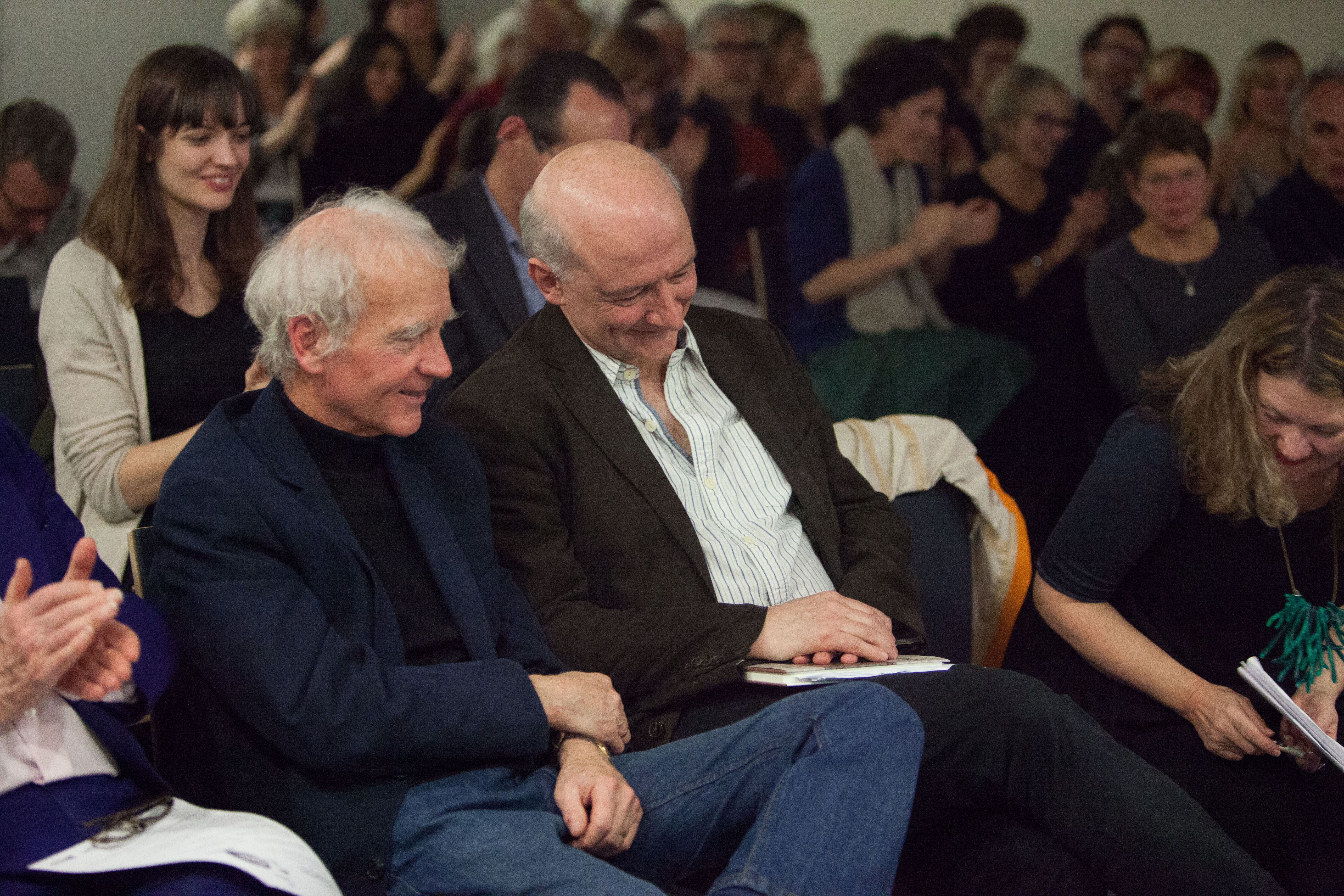 Iain Galbraith and David Constantine at the  Poetry Society awards 